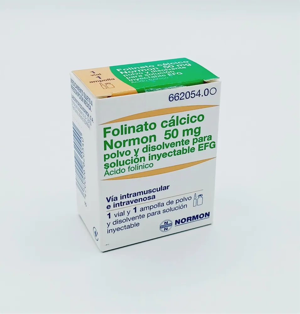 Folinic acid Normon 50 mg powder and solvent for solution for injection EFG powder and solvent for solution for injection