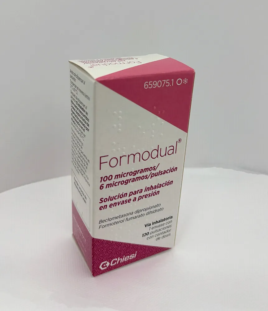 Formodual 100 micrograms/6 micrograms/puff solution for inhalation in pressurized container solution for inhalation in pressurized container
