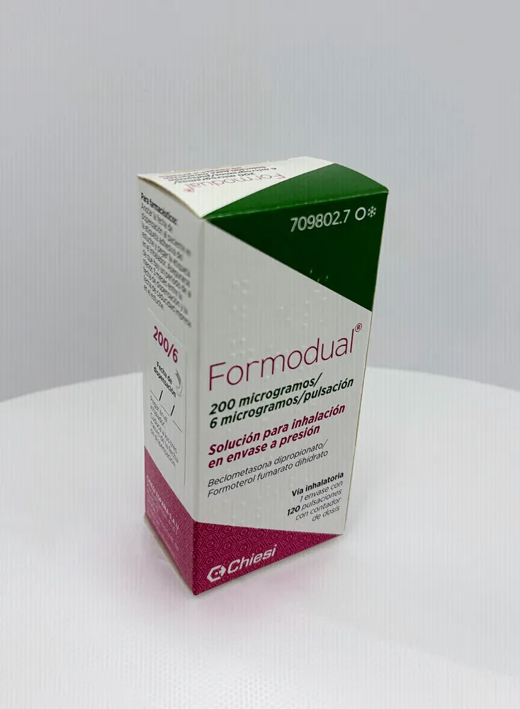 Formodual 200 microgrammi/6 microgrammi/erogazione soluzione per inalazione in contenitore sotto pressione soluzione per inalazione in contenitore sotto pressione