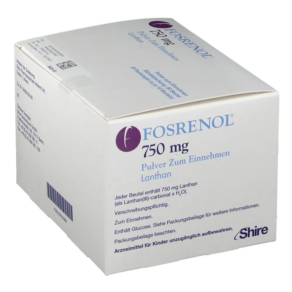 Fosrenol 750 mg polvere orale polvere, orale