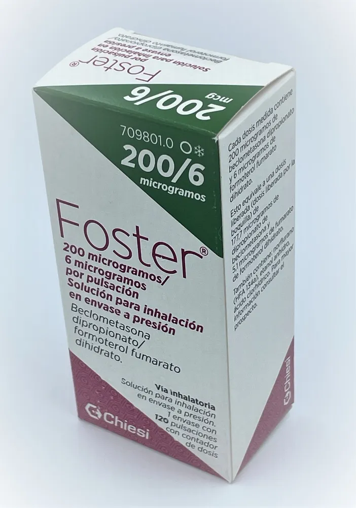 Foster 200 microgrammi/6 microgrammi/pulsazione soluzione per inalazione in contenitore sotto pressione soluzione per inalazione in contenitore sotto pressione
