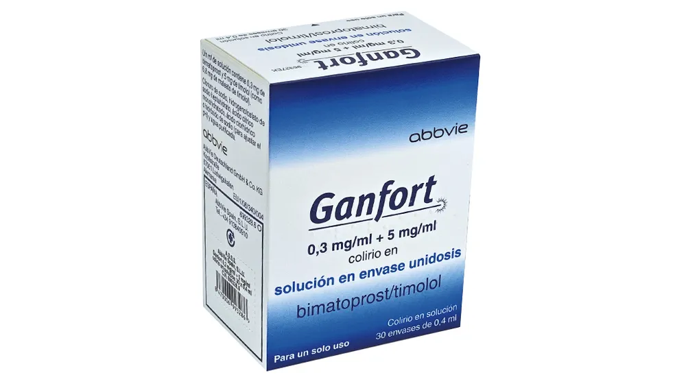 Ganfort 0.3 mg/ml + 5 mg/ml eye drops solution solution, ophthalmic