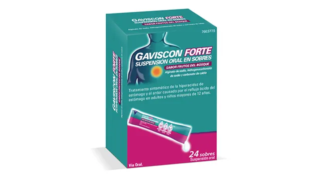 Gaviscon Forte oral suspension in sachets flavor forest fruits suspension, oral for oral use in sachet