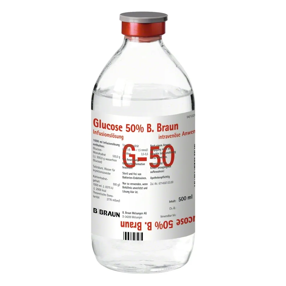 GLUCOSA B.BRAUN 50% SOLUCIÓN PARA PERFUSIÓN SOLUCIÓN PARA PERFUSIÓN