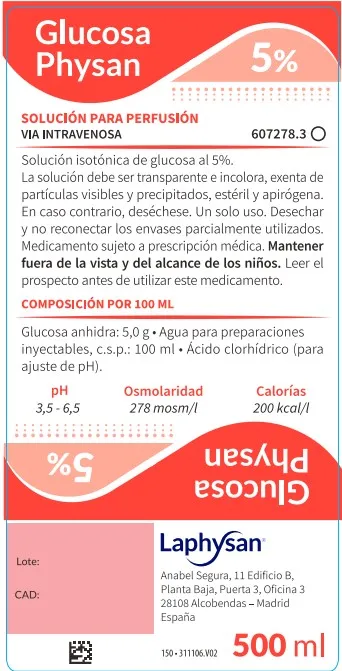 Glucose Physan 5% solution for infusion solution for infusion