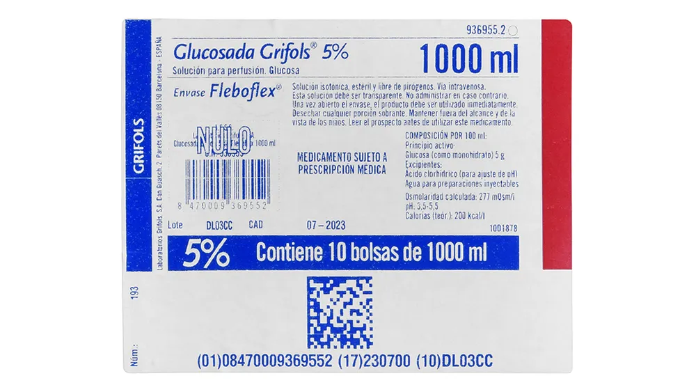 Glucosata Grifols 5% soluzione per infusione soluzione per infusione
