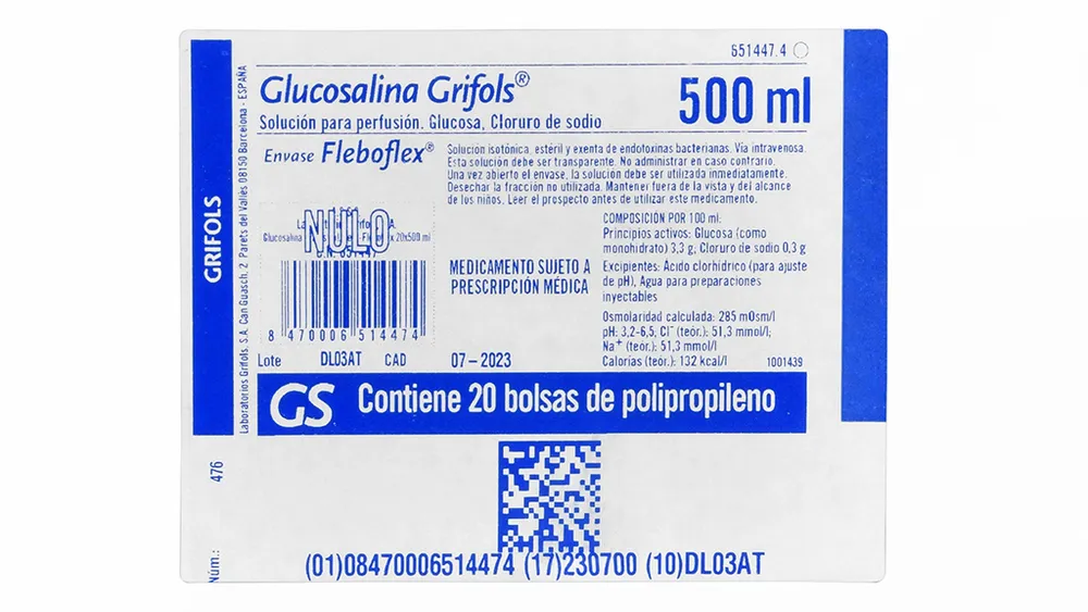 Glucosalina Grifols soluzione per infusione soluzione per infusione