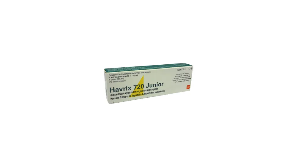 Havrix 720 Junior, injectable suspension in pre-filled syringe suspension for injection, in pre-filled syringe