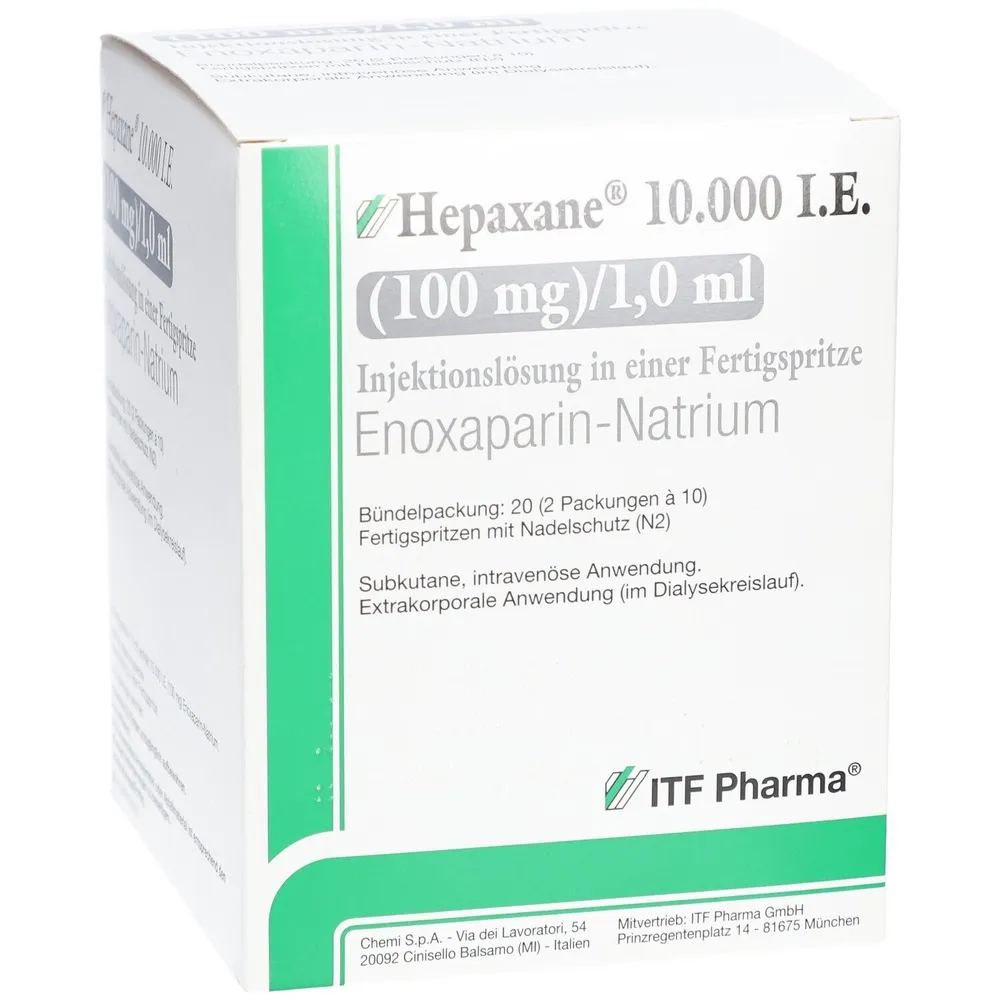 Hepaxane 10,000 IU (100 mg)/1 ml solution for injection in pre-filled syringe solution for injection in a pre-filled syringe