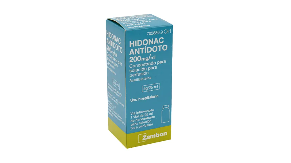 HIDONAC ANTIDOTO 200 MG/ML CONCENTRADO PARA SOLUCION PARA PERFUSION CONCENTRADO PARA SOLUCIÓN PARA PERFUSIÓN