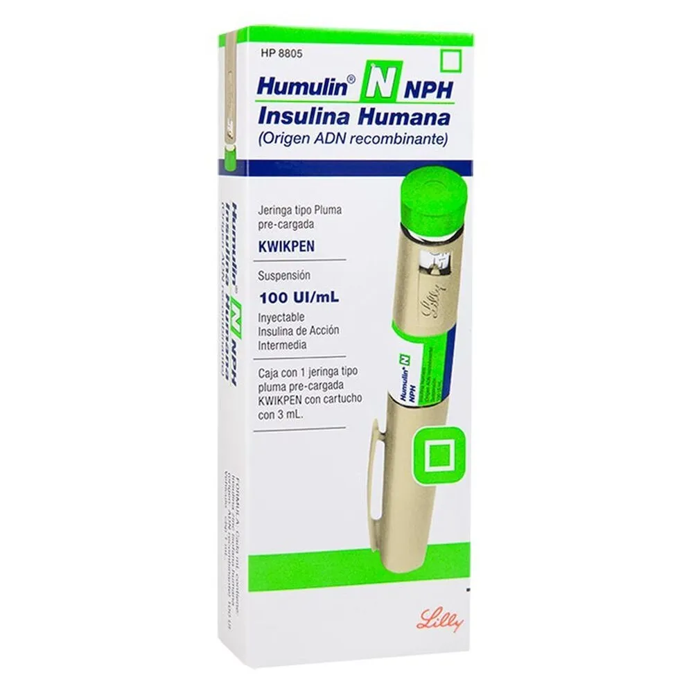 Humulina NPH Kwikpen 100 IU/ml suspension for injection suspension for injection, in prefilled pen