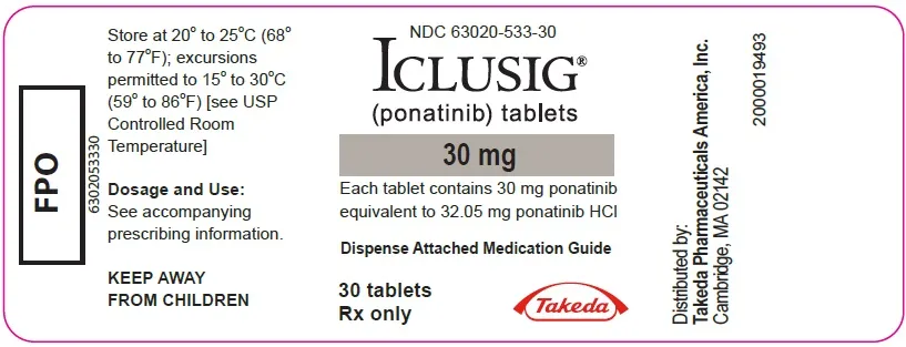 Iclusig 30 mg film-coated tablets tablets, film-coated