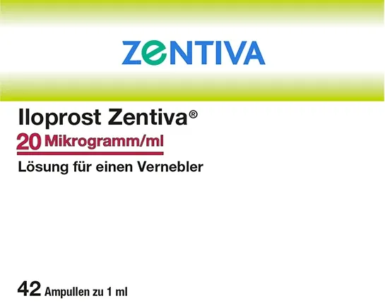 Iloprost Zentiva 20 micrograms/ml solution for inhalation by nebulizer solution for inhalation by nebulizer