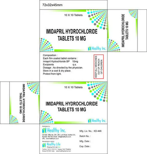 Imidapril Dari Pharma 10 mg tablets EFG tablets