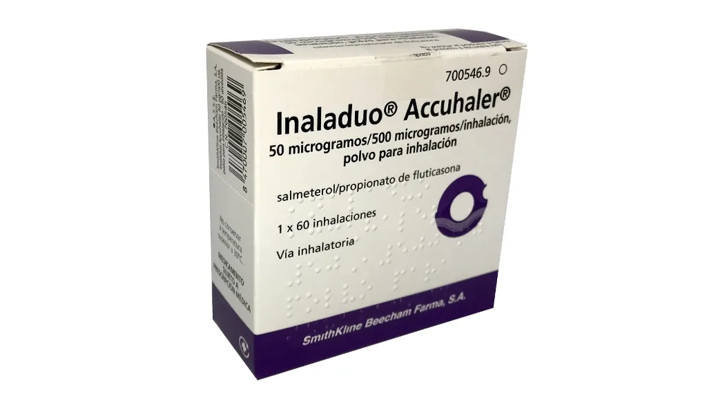 Inaladuo Accuhaler 50 microgrammi/500 microgrammi/inalazione, polvere per inalazione polvere per inalazione