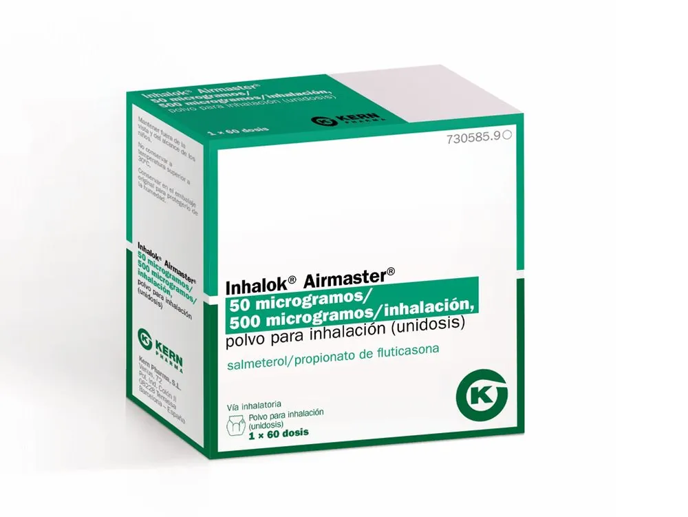 Inhalok AirMaster 50 microgrammi/500 microgrammi/inalazione, polvere per inalazione (unidose) polvere per inalazione unidose