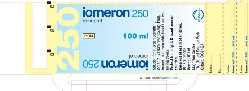 Iomeron 250 mg iodine/ml solution for injection solution for injection