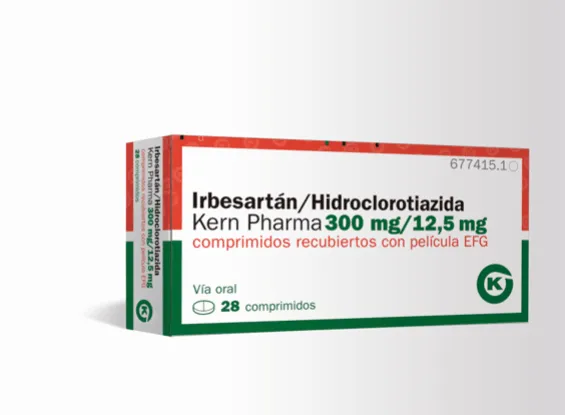 Irbesartan/idroclorotiazide Kern Pharma 300 mg/12,5 mg compresse rivestite con film EFG compresse, rivestite con film