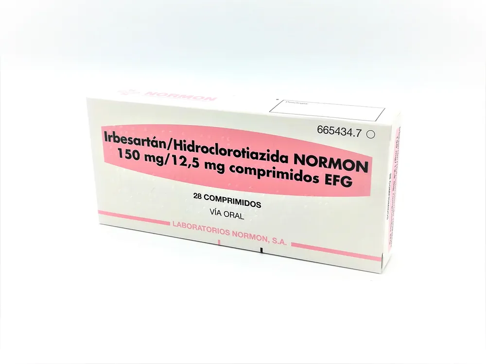 Irbesartan/hydrochlorothiazide Normon 150 mg/12.5 mg tablets EFG tablets