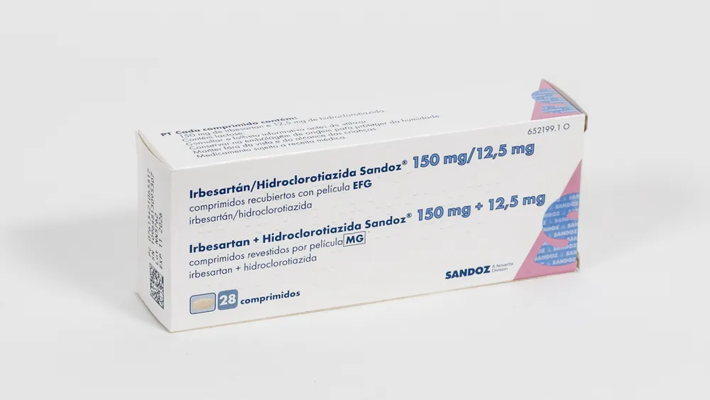 Irbesartan/hydrochlorothiazide Sandoz 150 mg/12.5 mg film-coated tablets EFG tablets, film-coated