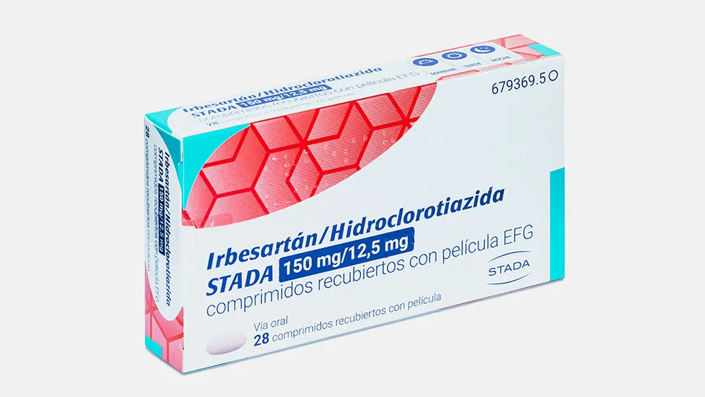 Irbesartan/hydrochlorothiazide Stada 150 mg/12.5 mg film-coated tablets EFG tablets, film-coated