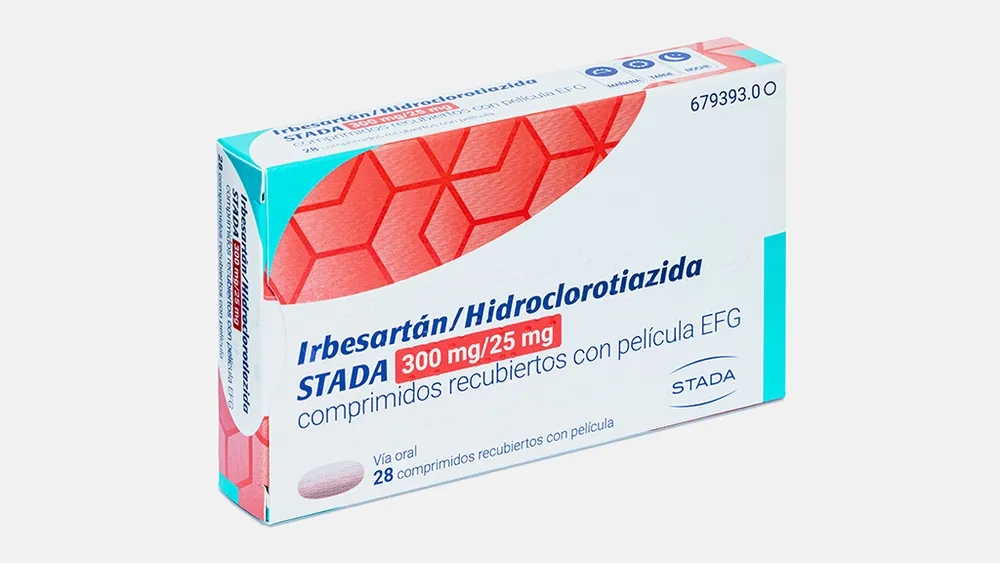 Irbesartan/hydrochlorothiazide Stada 300 mg/25 mg film-coated tablets EFG tablets, film-coated