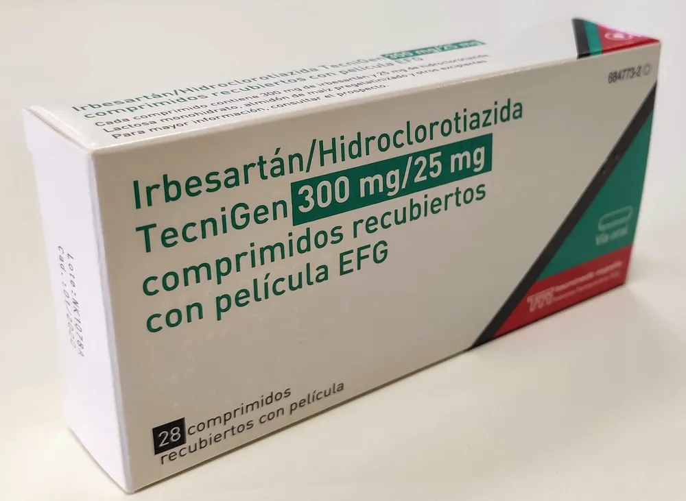 Irbesartan/idroclorotiazide Tecnigen 300 mg/25 mg compresse rivestite con film EFG compresse, rivestite con film