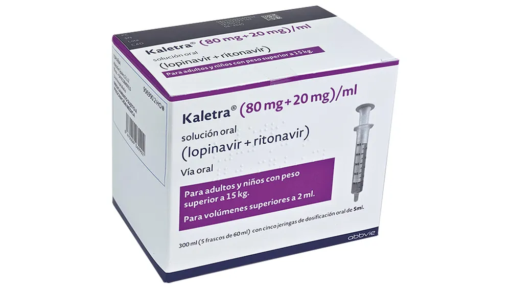Kaletra (80 mg + 20 mg)/ml oral solution solution, oral