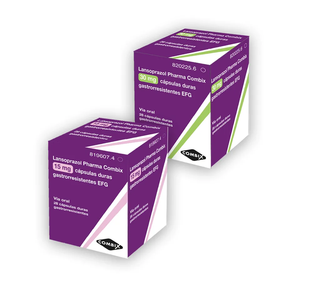 Lansoprazole Pharma Combix 30 mg gastro-resistant hard capsules EFG capsules, hard, enteric-coated