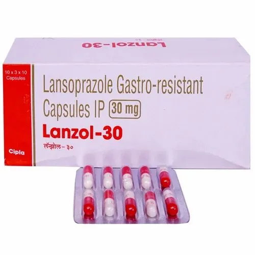 Lanzol 30 mg gastro-resistant hard capsules capsules, hard, enteric-coated