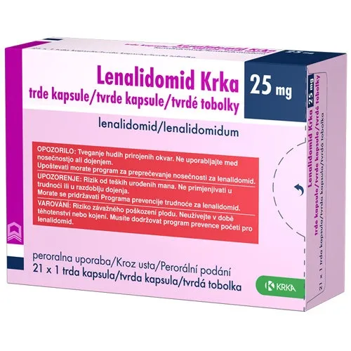 Lenalidomide Krka 25 mg hard capsules EFG capsules, hard