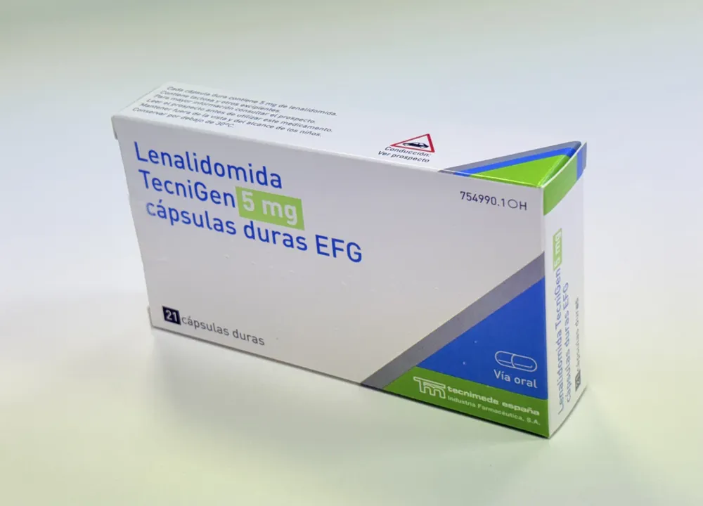 Lenalidomide Teva 5 mg hard capsules EFG capsules, hard