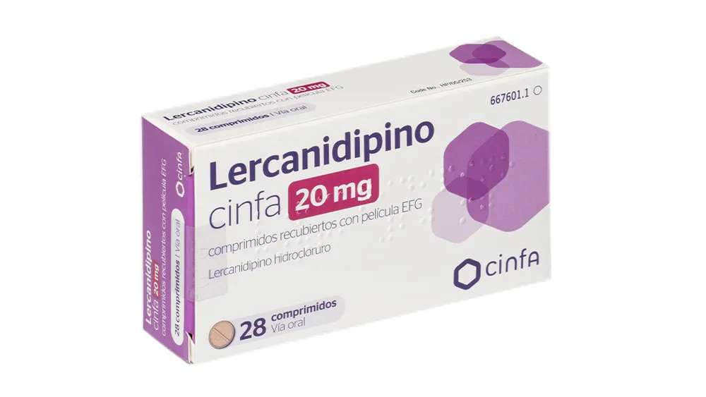 Lercanidipino Cinfa 20 mg compresse rivestite con film EFG compresse, rivestite con film