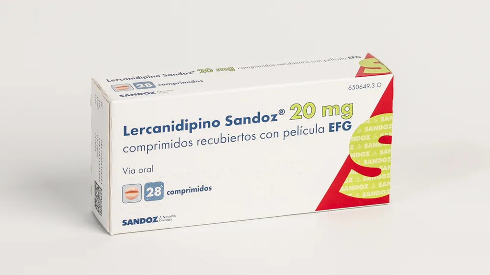 Lercanidipine Sandoz 20 mg film-coated tablets EFG tablets, film-coated