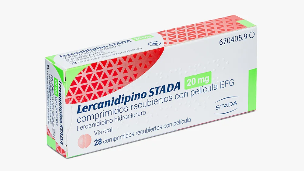 LERCANIDIPINO STADA 20 mg COMPRIMIDOS RECUBIERTOS CON PELICULA EFG COMPRIMIDO RECUBIERTO CON PELÍCULA