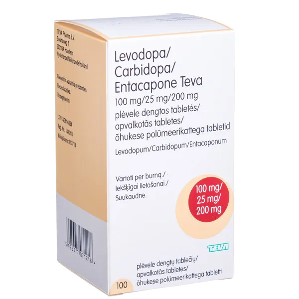 Levodopa/carbidopa/entacapona Kern Pharma 100 mg/25 mg/200 mg compresse rivestite con film EFG compresse, rivestite con film