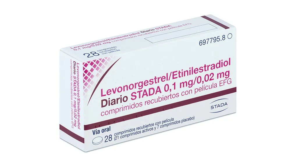 Levonorgestrel/ethinylestradiol diario Pensà 0.1 mg/0.02 mg film-coated tablets EFG tablets, film-coated