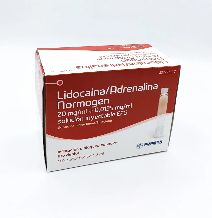 Lidocaina/epinefrina DermoGen 20 mg/ml + 0,0125 mg/ml soluzione iniettabile EFG soluzione per iniezione