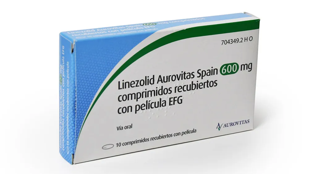 Linezolid Aurovitas Spain 600 mg compresse rivestite con film EFG compresse, rivestite con film