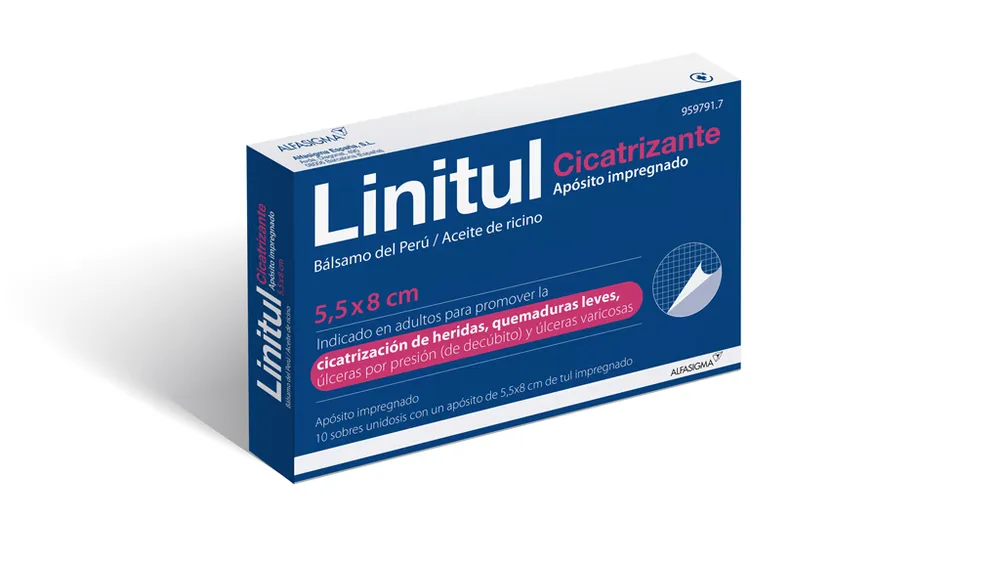 Linitul Cicatrizing Impregnated Dressing dressing, impregnated