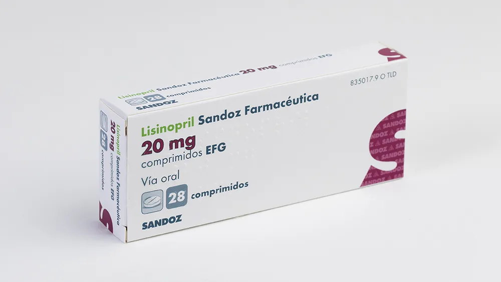 Lisinopril Sandoz Farmaceutica 20 mg tablets EFG tablets