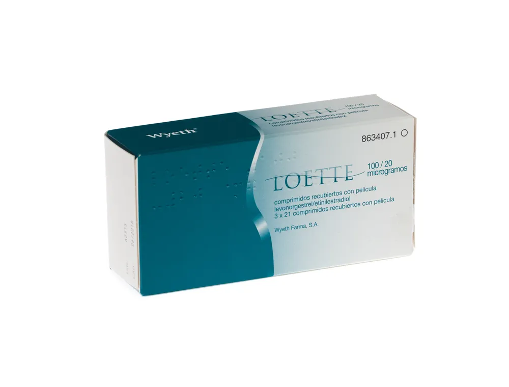 Loette 100/20 microgrammi compresse rivestite con film compresse, rivestite con film