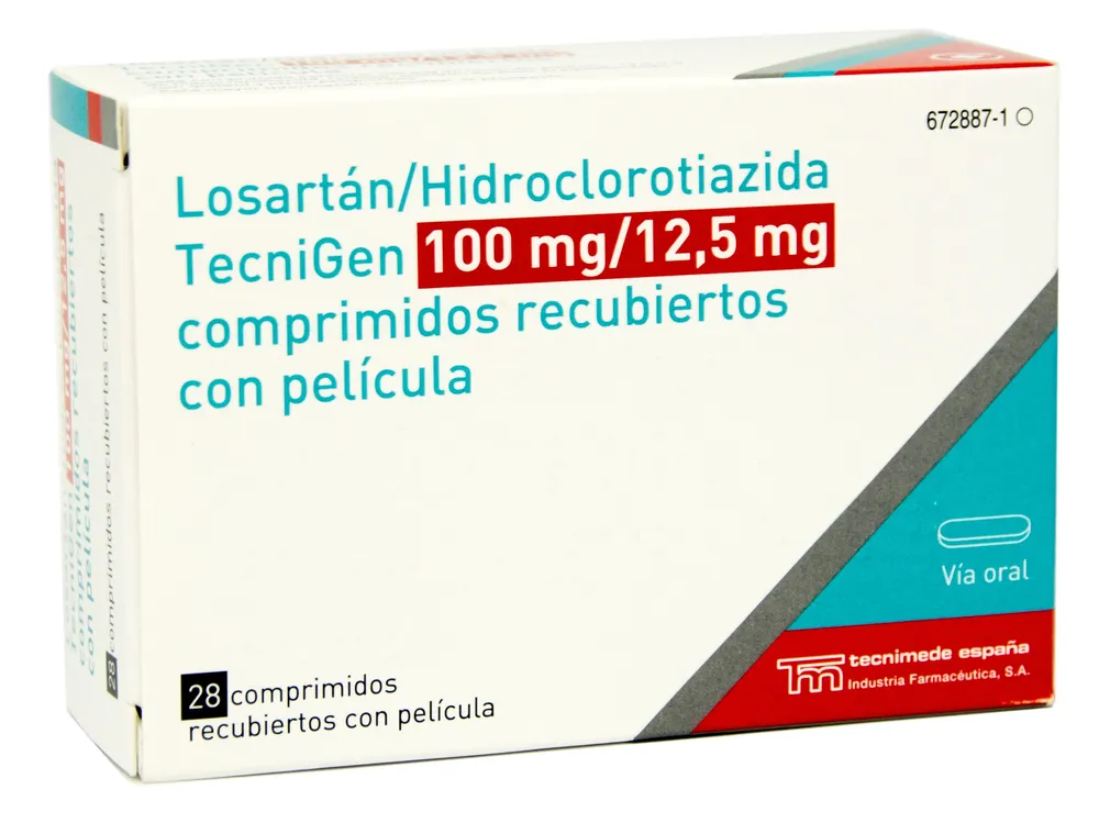 Losartan/idroclorotiazide Aurovitas 100 mg/12,5 mg compresse rivestite con film compresse, rivestite con film