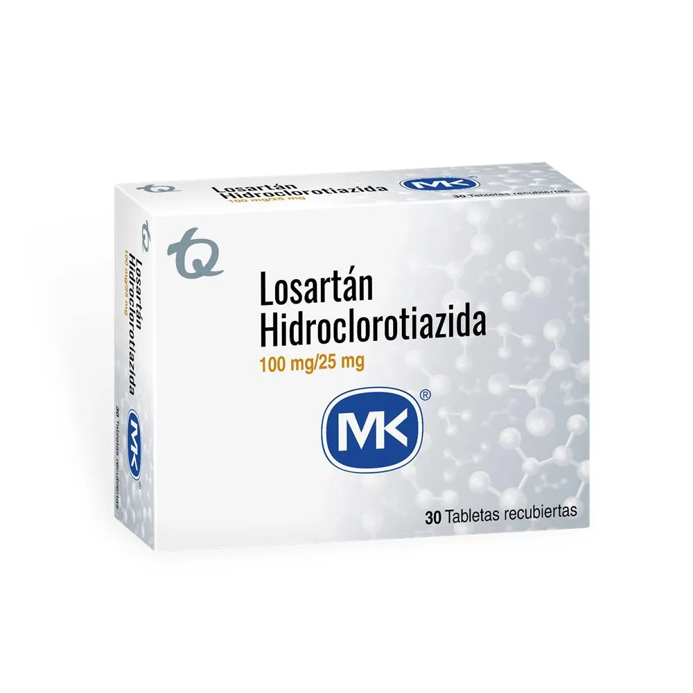 Losartan/idroclorotiazide Aurovitas 100 mg/25 mg compresse rivestite con film EFG compresse, rivestite con film