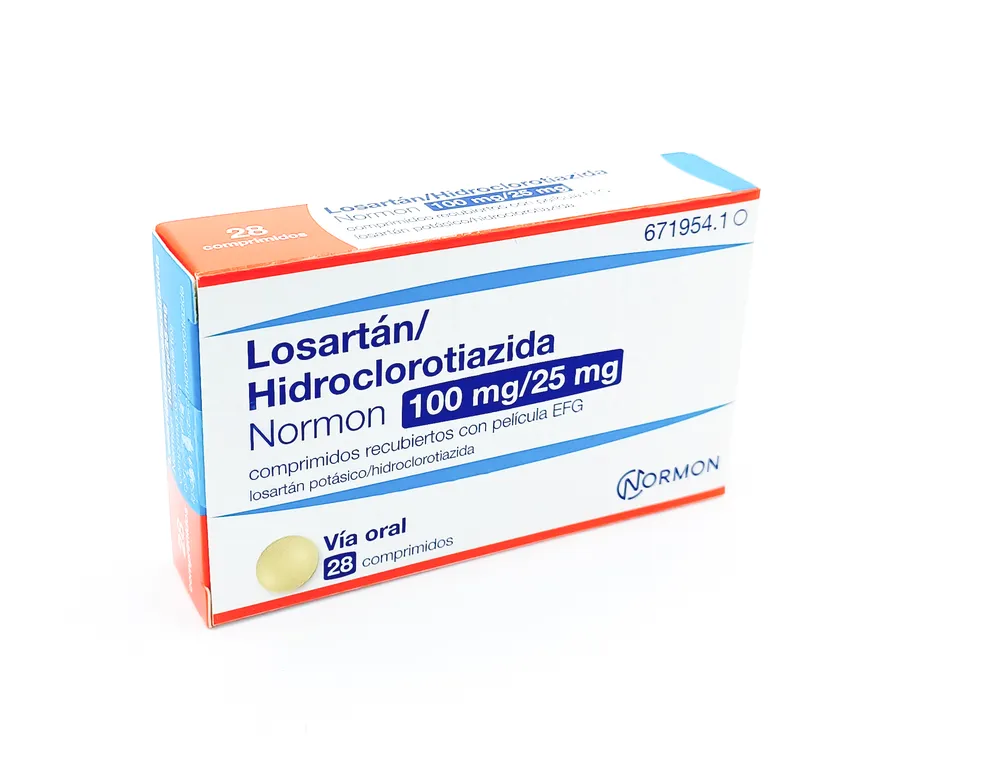 Losartan/hydrochlorothiazide Normon 100/25 mg film-coated tablets EFG tablets, film-coated