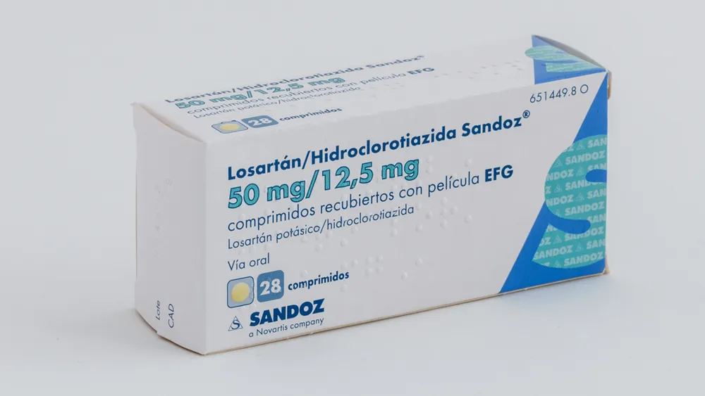 Losartan/idroclorotiazide Sandoz 50 mg/12.5 mg compresse rivestite con film EFG compresse, rivestite con film
