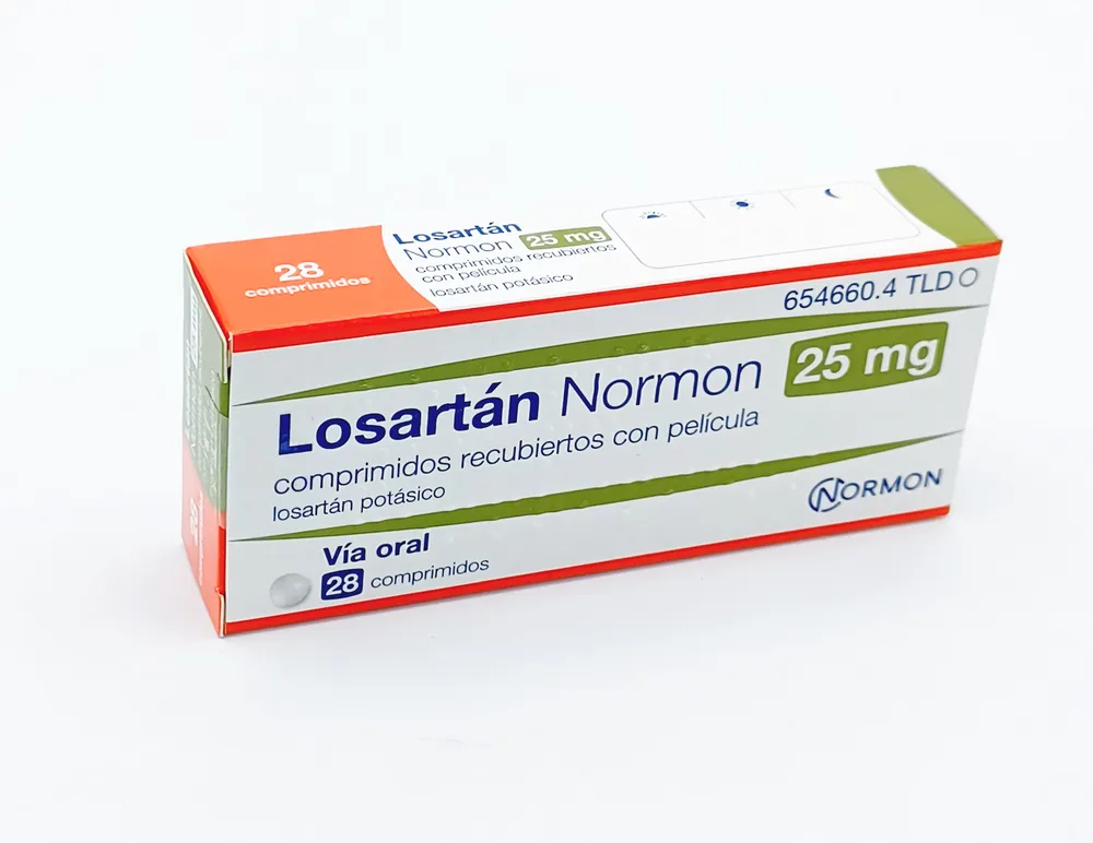 Losartan Normon 25 mg film-coated tablets tablets, film-coated