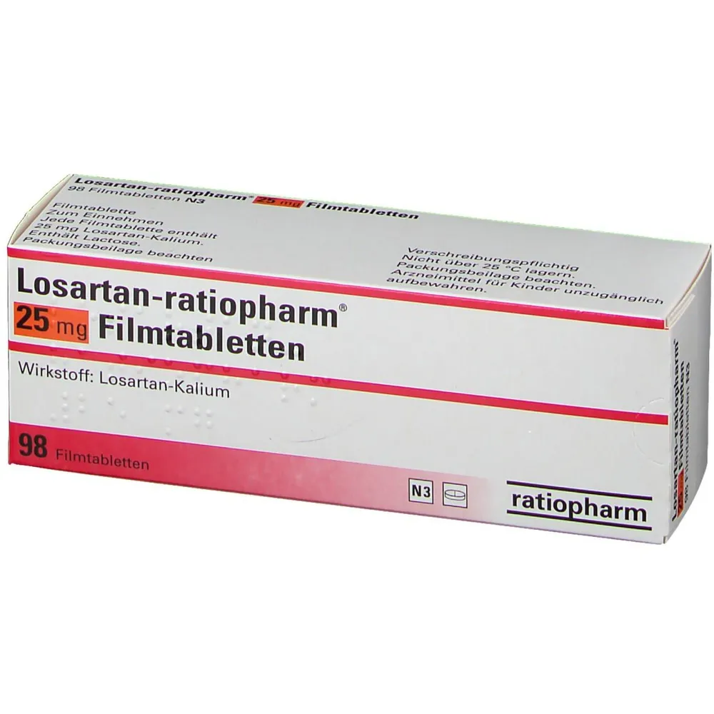 Losartan Teva-Ratiopharm 25 mg compresse rivestite con film compresse, rivestite con film