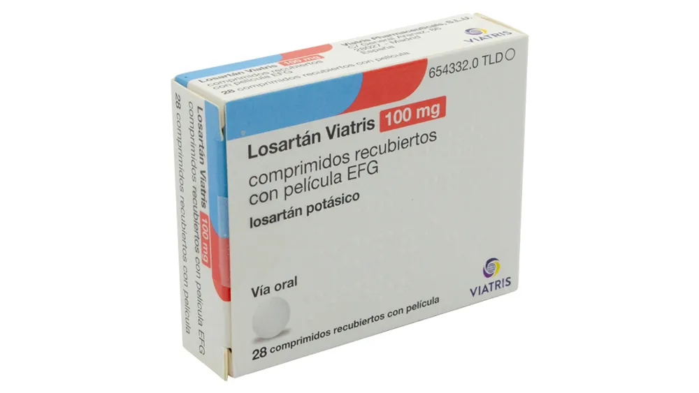 Losartan Viatri 100 mg film-coated tablets EFG tablets, film-coated