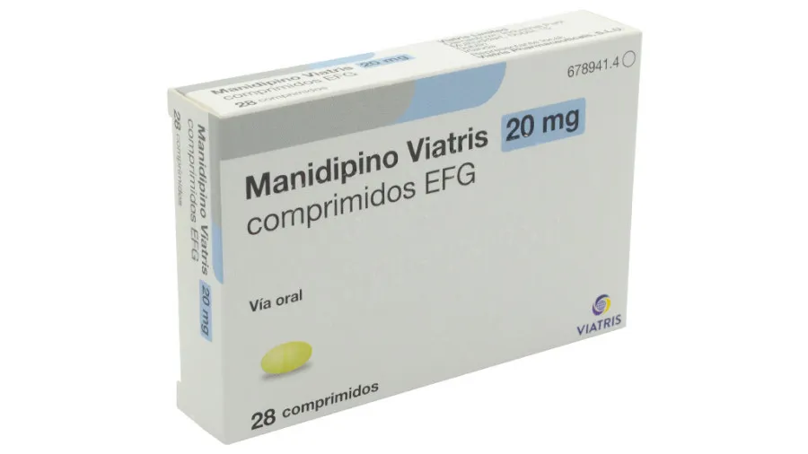 Manidipino Vir 20 mg tablets EFG tablets